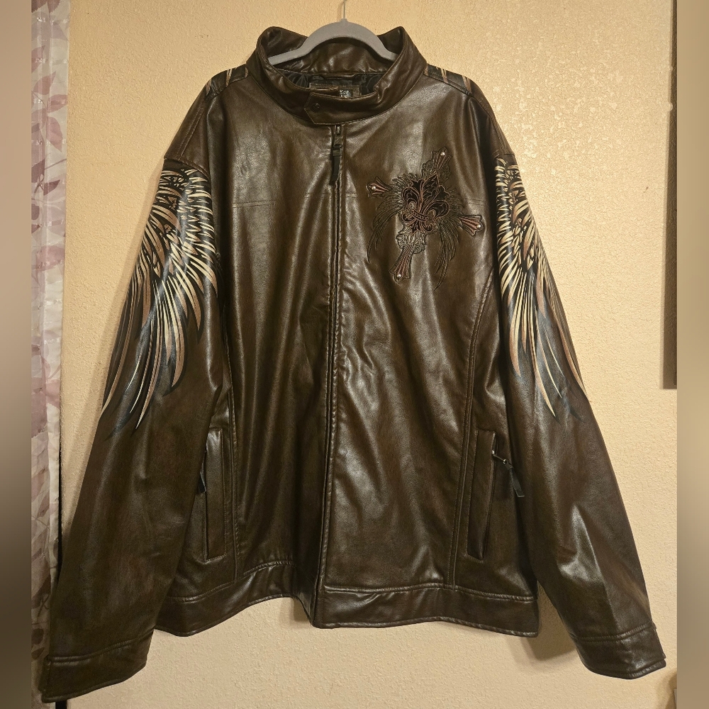 Raw Blue Brown/Black Vintage Leather Jacket Valiant 4X